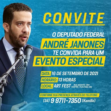 Deputado federal André Janones vem a Ituiutaba para comemorar os 120