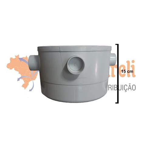 Caixa Sifonada Gordura Tampa Redonda Pvc Entr Herc R Em