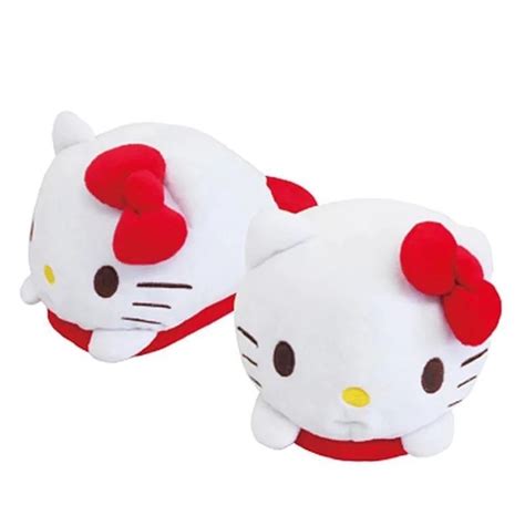 【震撼精品百貨】凱蒂貓hello Kitty~日本sanrio三麗鷗 Kitty絨毛造型室內拖鞋25cm13719 T字