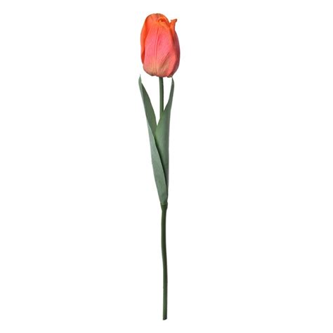 Pl Fleur Artificielle Tulipe Cm Orange Plastique