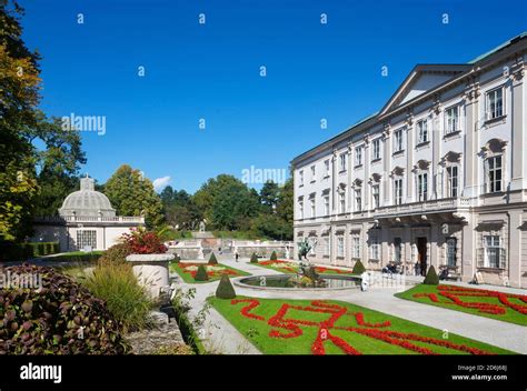 Mirabell Garden Pegasus Fountain With Mirabell Palace Salzburg