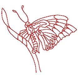 Redwork Butterfly Embroidery Design Embroiderydesigns