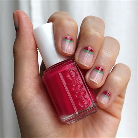 Essie Watermelon Slice Nail Art Watermelon Nail Art Watermelon Nails