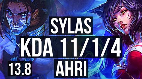 Sylas Vs Ahri Mid Games Dominating Kr Master