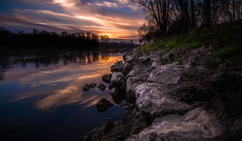 Wallpaper Sunset Sky Nature Water Canon River Landscape