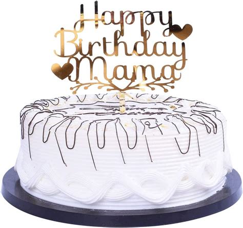 Amazon Yuinyo Happy Acrylic Heart Birthday For Mama Cake Topper