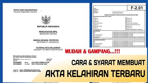 Cara Dan Syarat Membuat Akta Kelahiran Terbaru Cara Pengisian