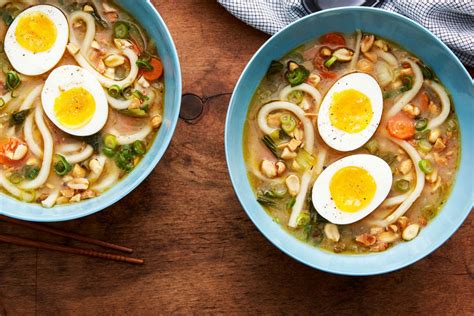 Recipe Udon Noodle Soup With Miso Soft Boiled Eggs Blue Apron