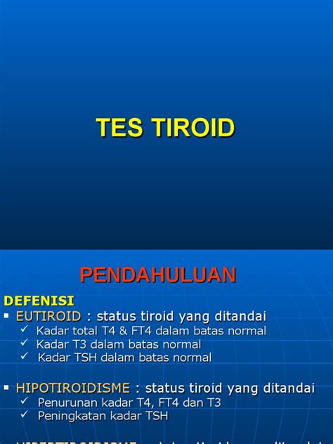 panduan lengkap tes tiroid  pengembangan diri sains matematika