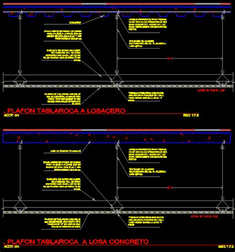 Detalle De Losa Acero En Autocad Librer A Cad