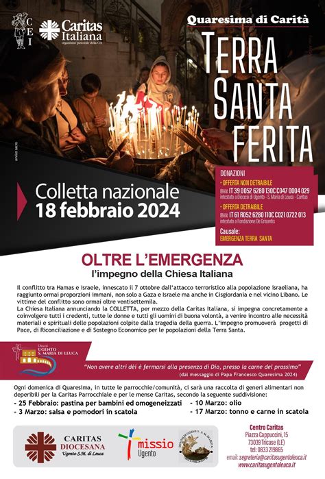 Quaresima di carità 2024 Diocesi Ugento Santa Maria di Leuca