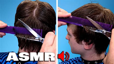 Barber ASMR Haircuts 30 Minutes No Talking Scissor Cutting YouTube