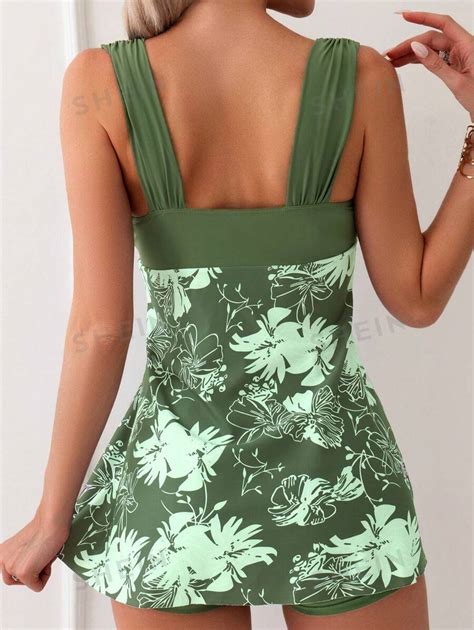 Shein Swim Lushore Floral Print Shorts Bikini Swimsuit Shein Uk