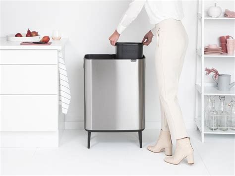 Brabantia Cestino Bo Touch Bin Hi X L Acciaio Opaco Finnish