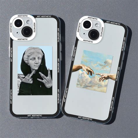 Funda de teléfono con estampado HD para iPhone carcasa transparente