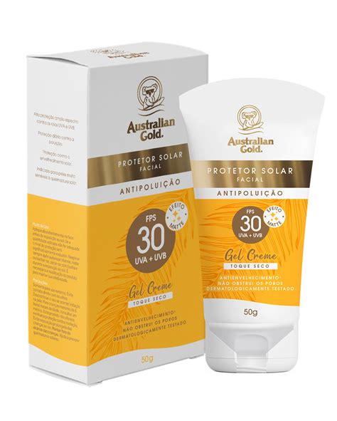 Riachuelo Protetor Solar Facial Gel Creme FPS30 Toque Seco Australian