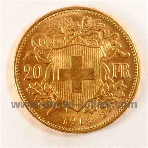 Vreneli 20 Francs 1914 Prix 461 85 CHF 20 Francs Vreneli Suisse