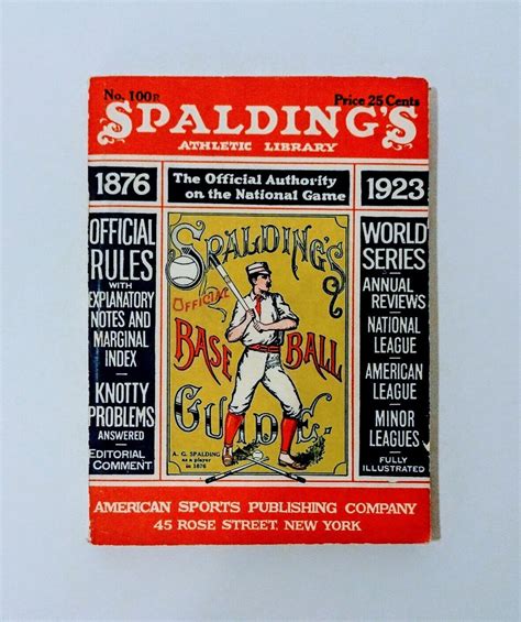 Spalding S Baseball Guide Babe Ruth Ty Cobb Rogers Hornsby