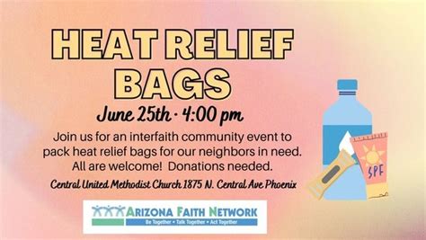 Packing Heat Relief Bags An Interfaith Community Service Event — Southwest Conference United