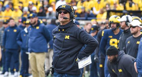 Michigans Jim Harbaugh To Serve School Imposed 3 Game Suspension