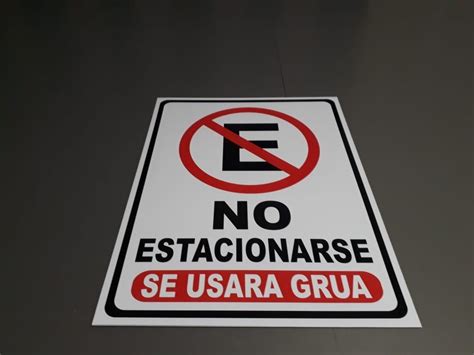 Letrero No Estacionarse Se Usara Grua 40x50cm Lamina Galv Envío gratis