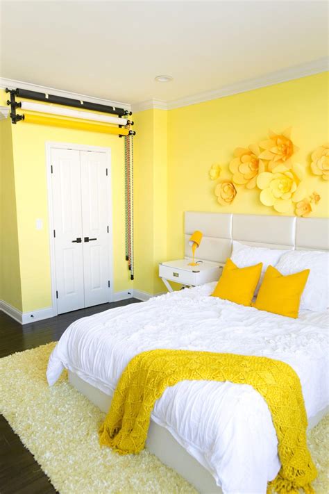 Adelaine Morin’s Hello Yellow Bedroom Makeover Yellow Room Decor Yellow Bedroom Walls Yellow