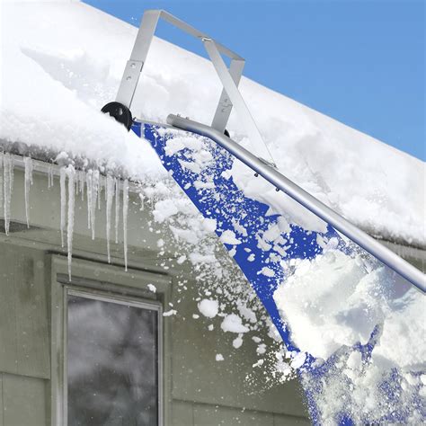 20ft Snow Rake For House Roof With 3 Inch Wheels 7 Section Snow Roof