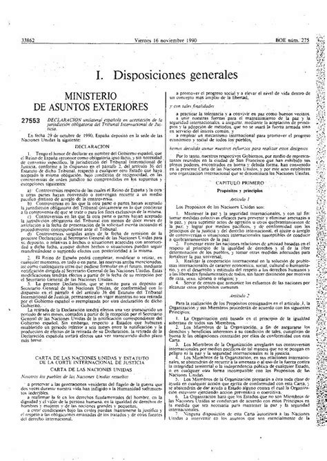 Pdf I Disposiciones Generales · Carta De Las Naciones Unidas Y