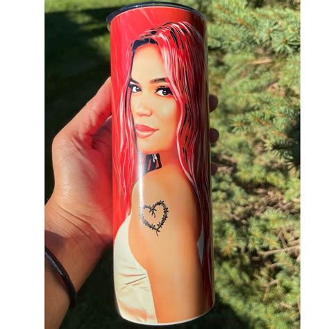 Karol G Red Hair Tumbler Karol G Merch Bichota Tumbler - Etsy