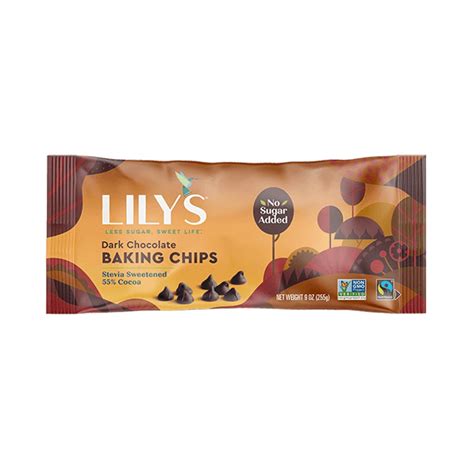 Lilys Dark Chocolate Style Baking Chips 9 Oz Bag