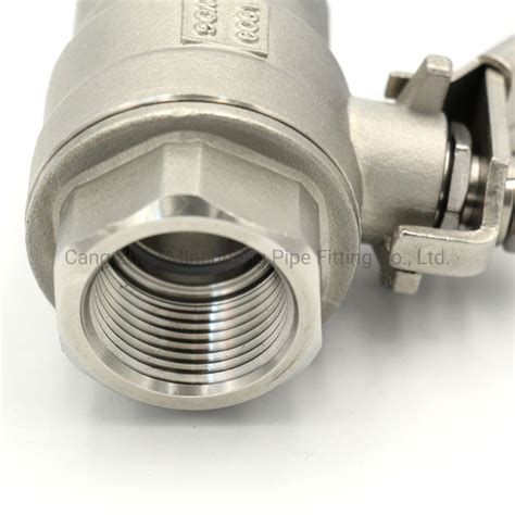 Industrial Sanitary Full Bore Threaded Npt Bspt Bsp Stainless Steel Cf