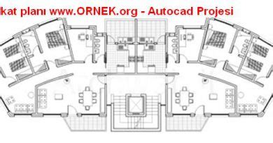 Dairesel Kat Plan Dwg Projesi Autocad Projeler