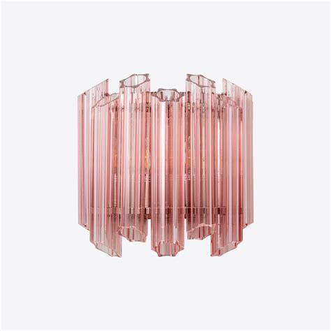 Pink Palermo Wall Light A 70s Inspired Glass Wall Light