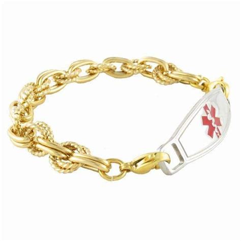 Gold Medical Alert Bracelet Women S Bracelet Medical Etsy