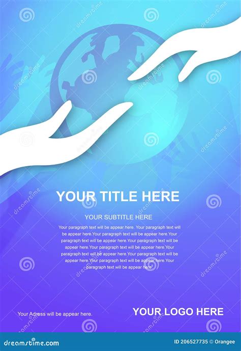 Charity Helping Hands Poster Design Stock Vector Illustration Of Edit