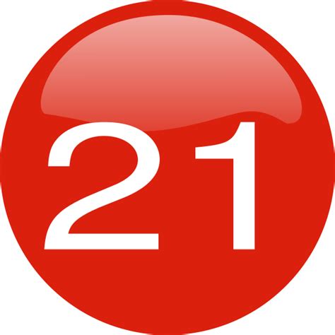 Number 21 Button Clip Art At Vector Clip Art Online