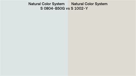 Natural Color System S 0804 B50g Vs S 1002 Y Side By Side Comparison