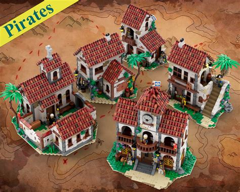 Lego Moc Pirates Town Bundle Part A By Legatoflegion Rebrickable