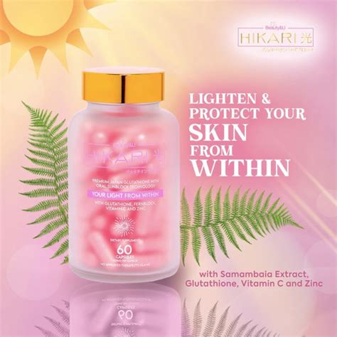 ORIGINAL HIKARI Premium Japan Glutathione With Oral Sunblock Technology