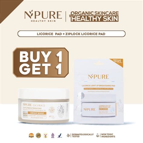 Jual Npure Licorice Light Up Brightening Pad G Shopee Indonesia