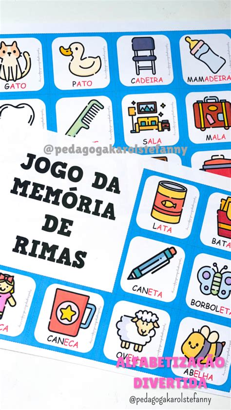 Jogo da memória RIMAS Loja Pedagoga Karol Stéfanny