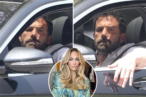 Ben Affleck Smokes A Cigarette As He Is Seen Leaving Jlos House After