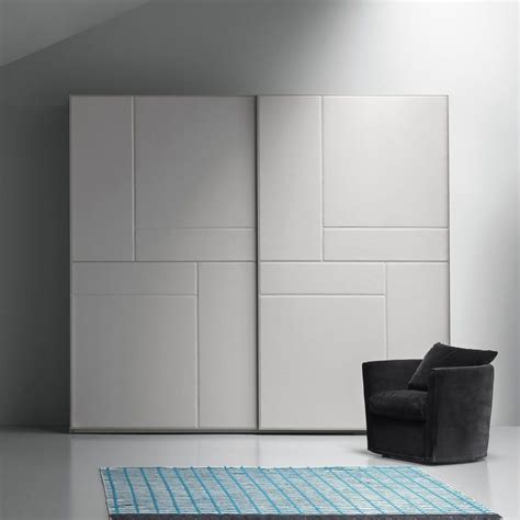 Contemporary Wardrobe Tetris Pelle Version Md House Lacquered Wood Ash Leather