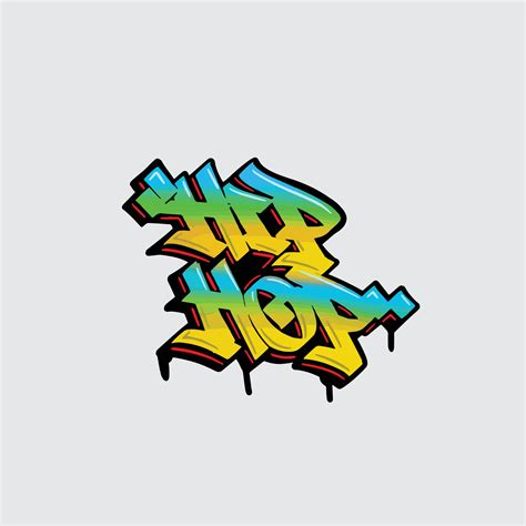 Hip Hop Word Text Street Art Graffiti Tagging 27525139 Vector Art At