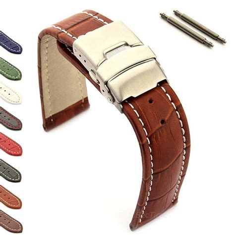 Mm Mm Mm Mm Mm Men S Genuine Leather Watch Strap Band White