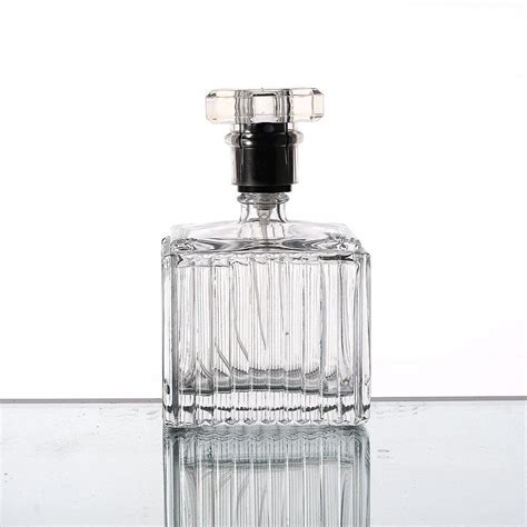 Customized Luxury Empty 70ml Transparent Rectangular Glass Perfume