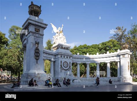 View of the Benito Juárez Hemicycle, a Neoclassical monument located at ...