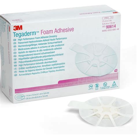 TEGADERM FOAM ADHESIVE OVAL 6.9X7.6CM (90614) BOX/10