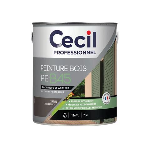 Peinture Bois Haute Performance Cecil Pe B Brun Fonc Satin