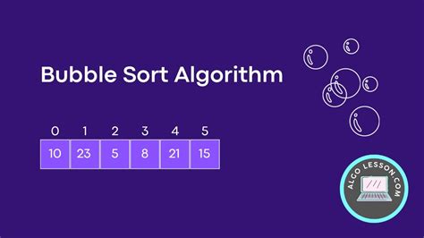 Bubble Sort Algorithm Algolesson Youtube